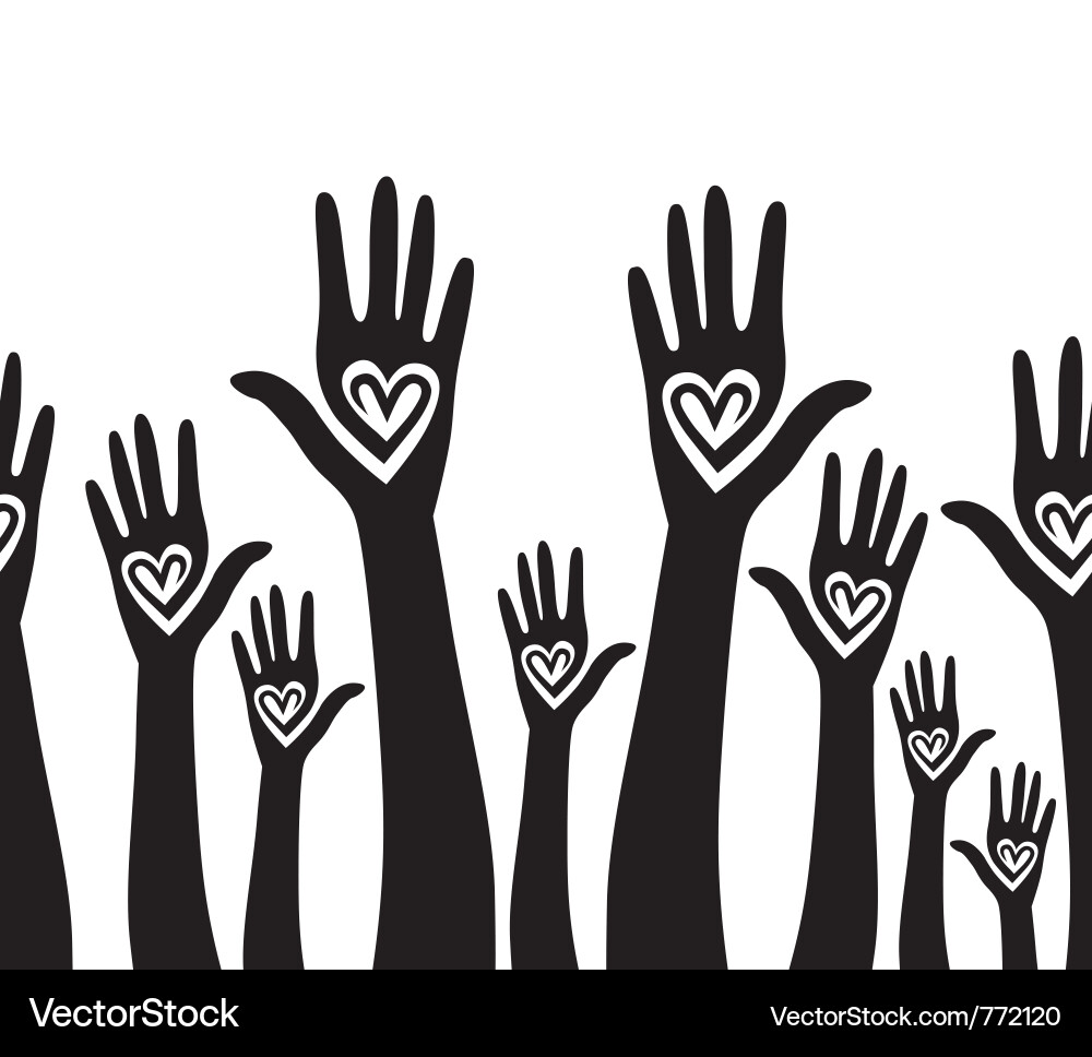 Support and Unity Hands vector image