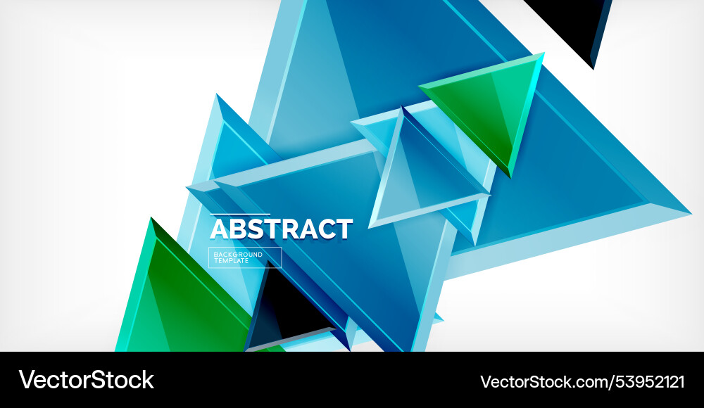 Abstract background - colorful triangles with 3d Abstract background - colorful triangles with 3d Vector Image