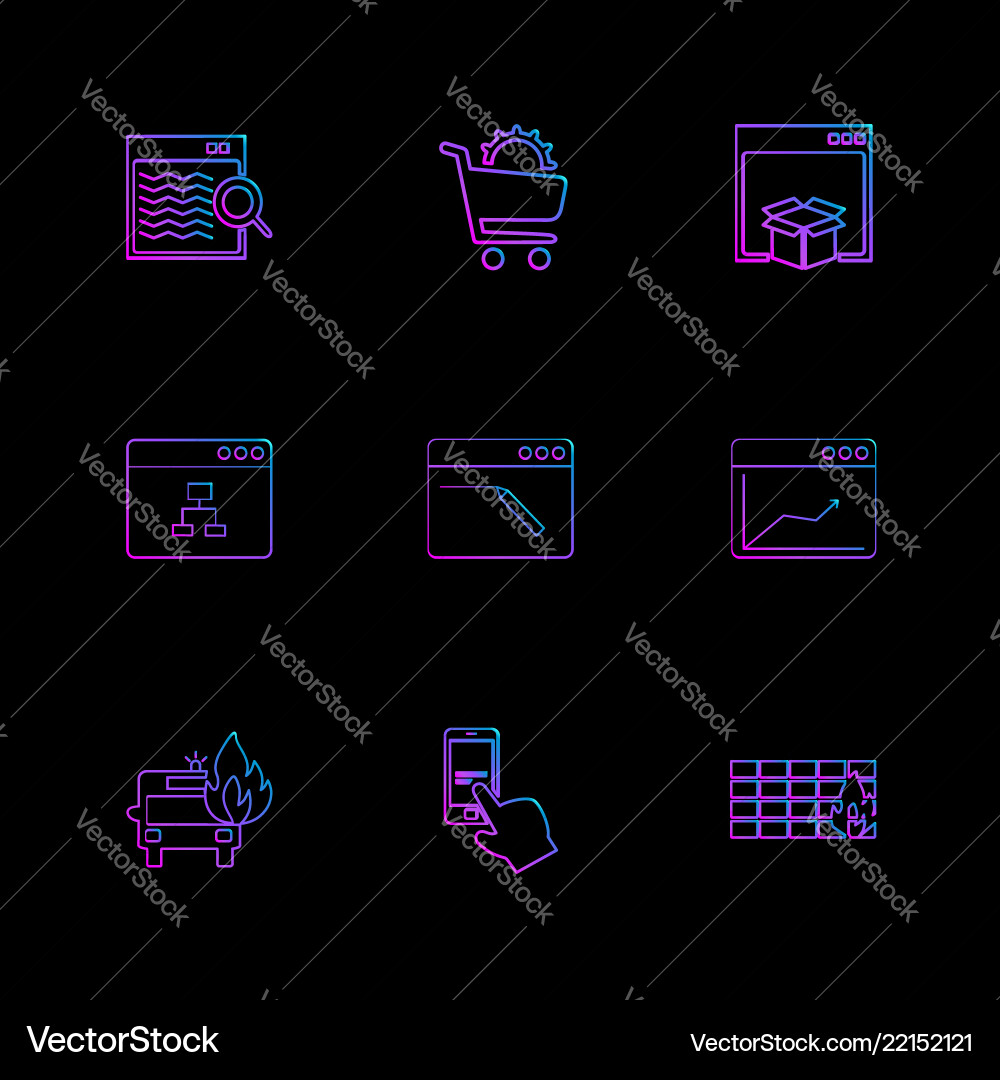 Cart Dropbox Fenster ui Layout Web-Benutzer vektorbild