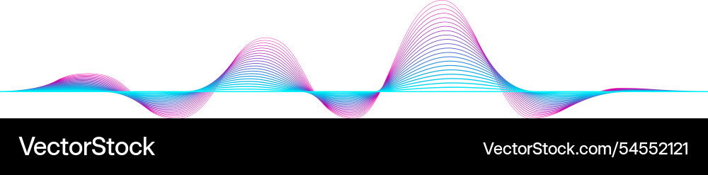 Colorful sound waves are creating a dynamic visual Colorful sound waves are creating a dynamic visual vector image