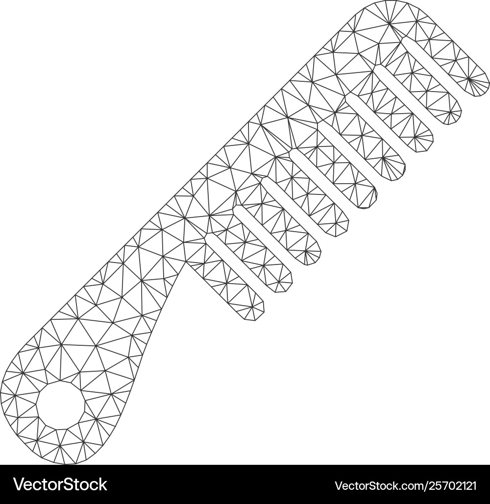 Comb polygonal frame mesh Comb polygonal frame mesh vector image