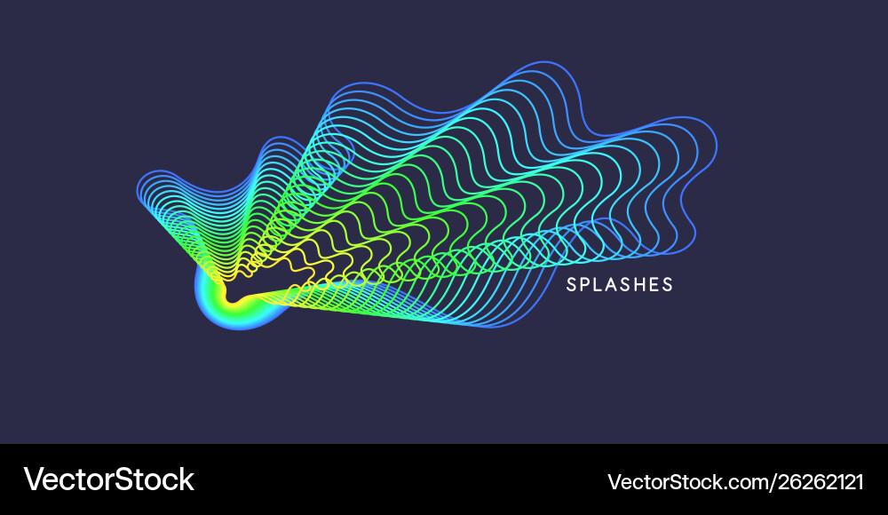 Dynamic Wave Background vector image