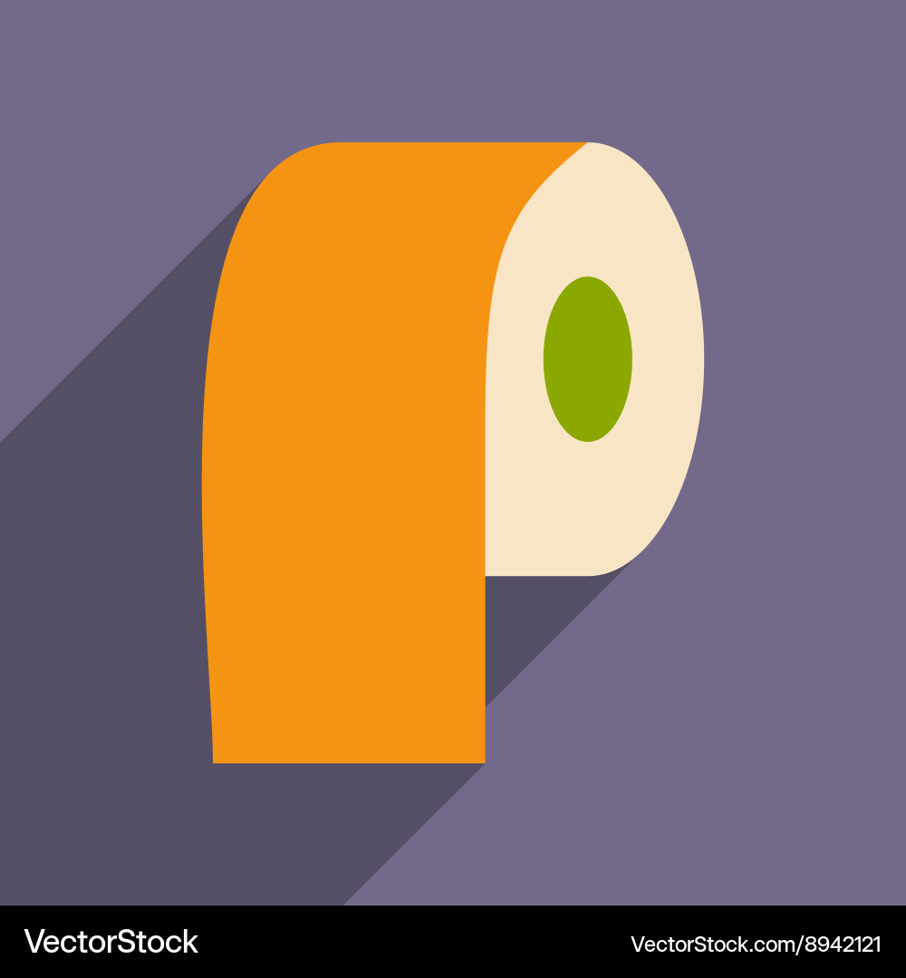 Flat with shadow icon and mobile application paper vector image