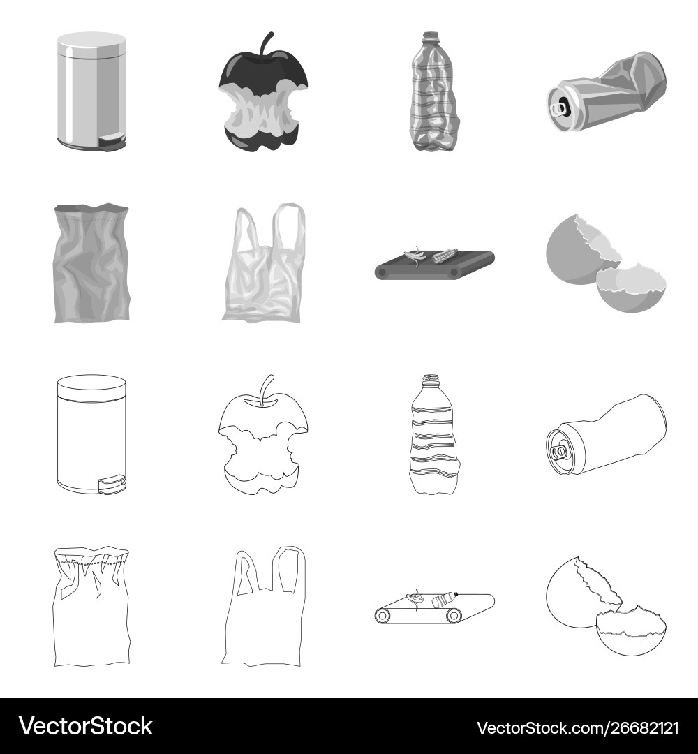 Isolated object refuse and junk logo Isolated object refuse and junk logo vector image