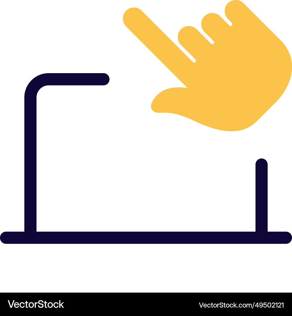 Laptops with touch screen interfaces vector image