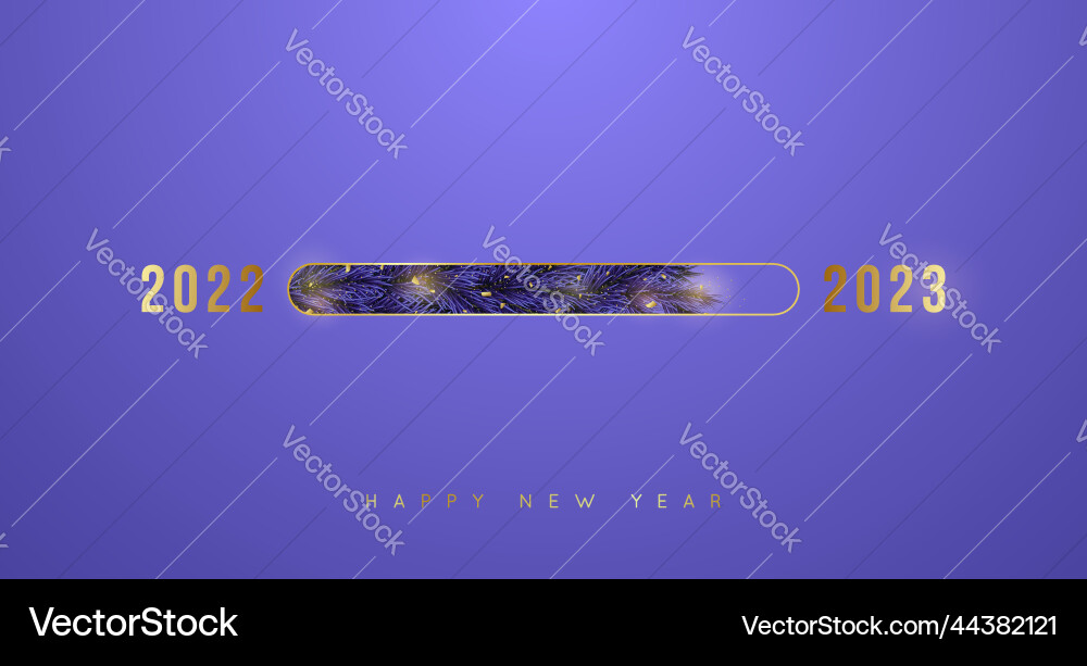 New Year 2023 Loading Progress Bar vector image