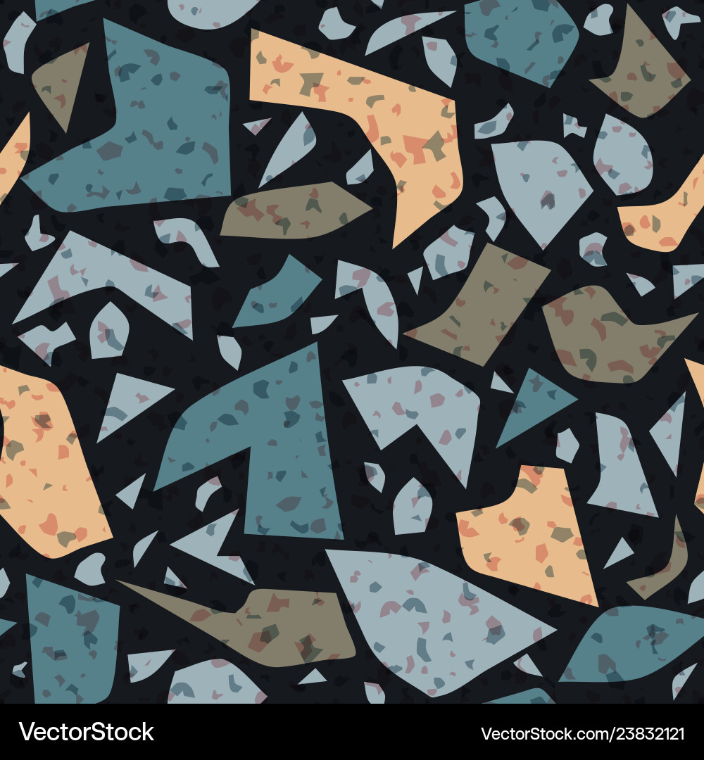 Terrazzo colorful seamless pattern abstract repeat Terrazzo colorful seamless pattern abstract repeat vector image