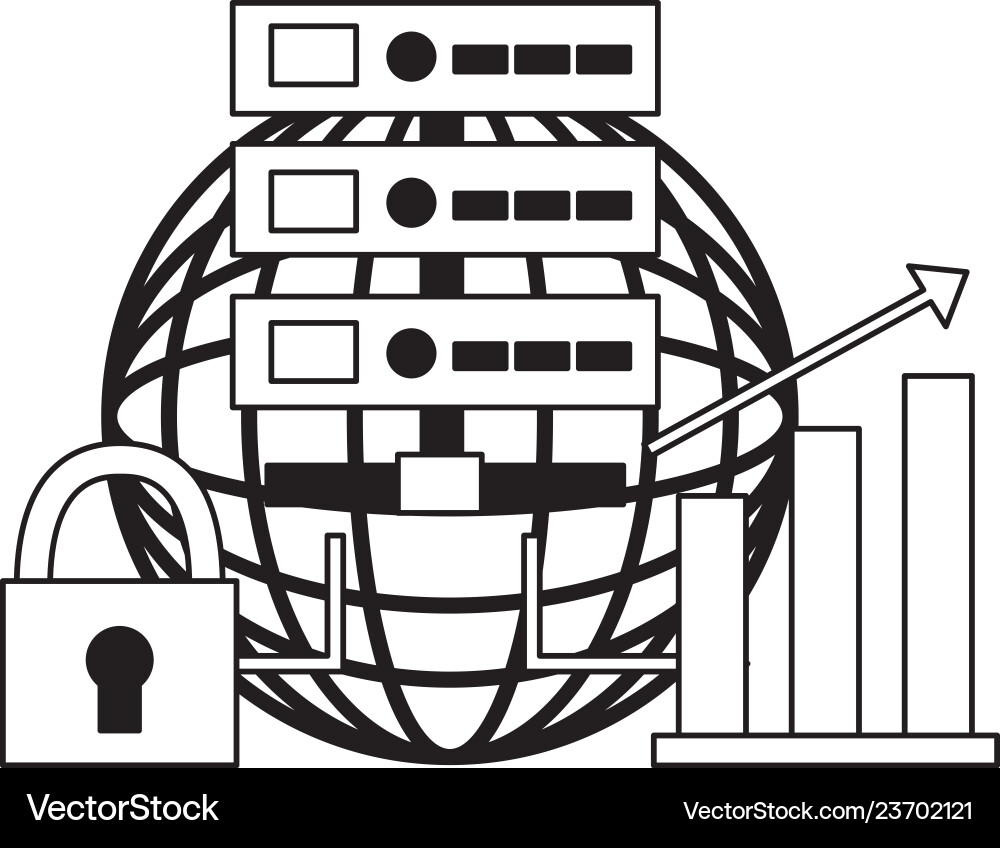 World database center chart security World database center chart security vector image