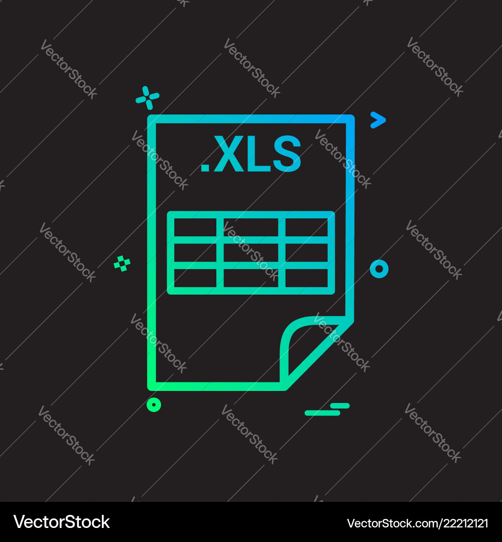 Xls application download file files format icon Xls application download file files format icon Vector Image