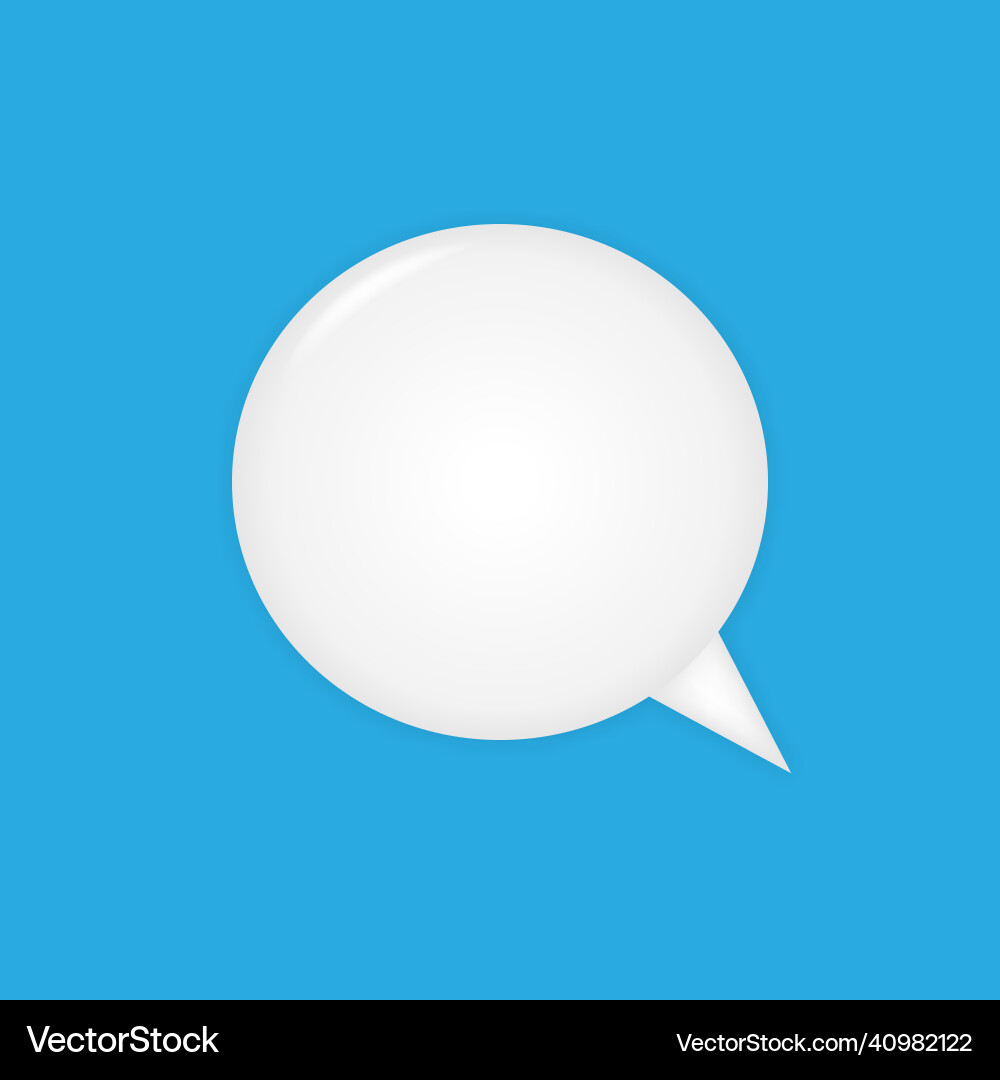 3d abstract speech bubble icons char message Vector Image