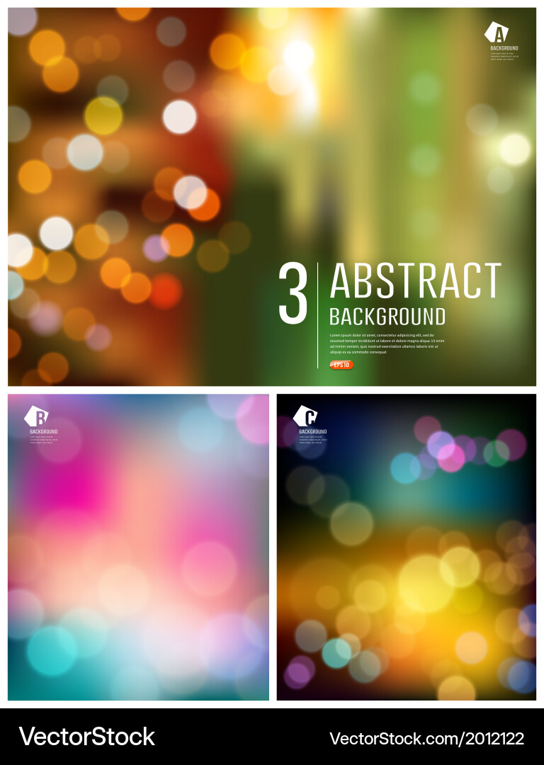 Abstract Bokeh Backgrounds vector image