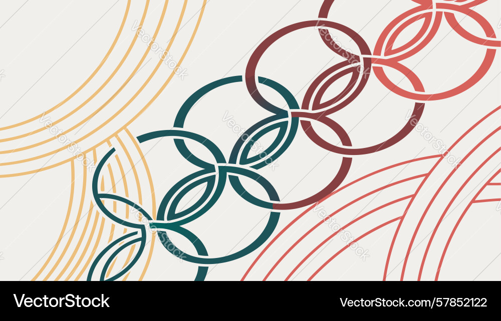 Abstract interlocking oval petal pattern design vector image