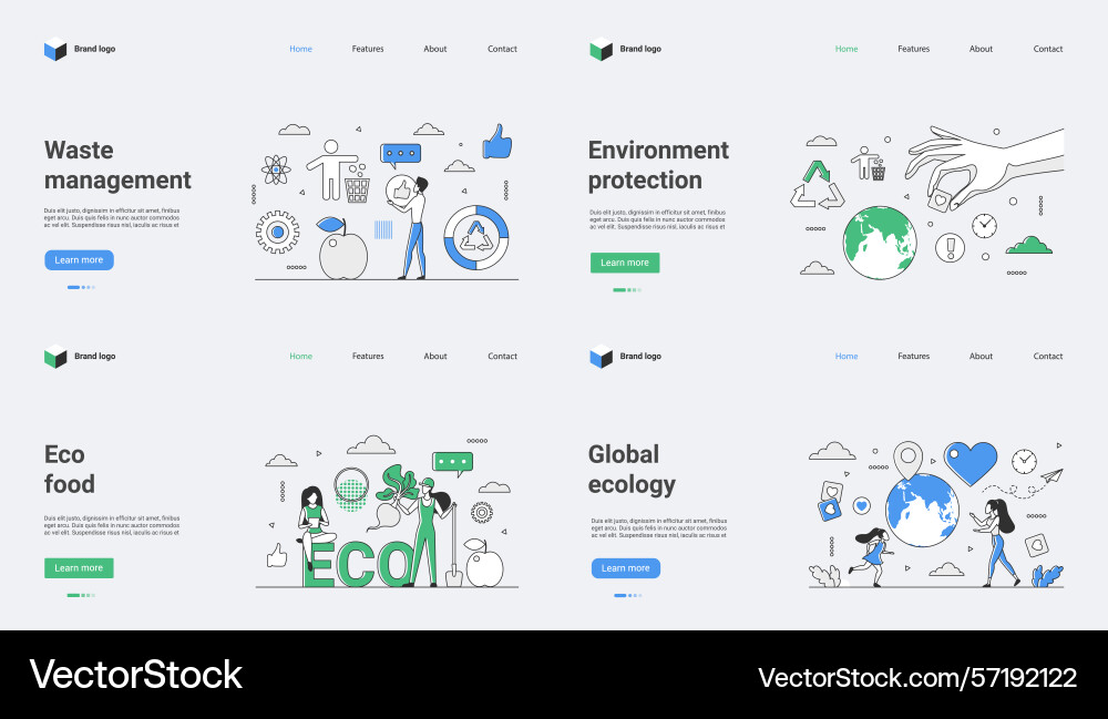 An ecofriendly web template specifically designed An ecofriendly web template specifically designed vector image