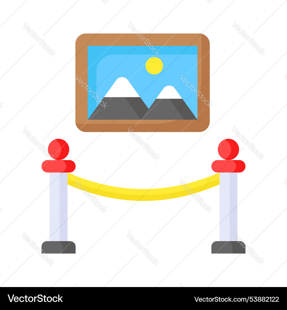 Art gallery design in modern style ready to use vector image