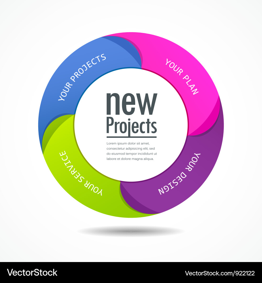 Design colorful projects circle vector image