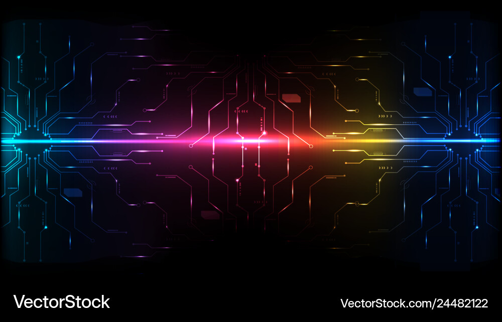 Digital Circuit Network vector image