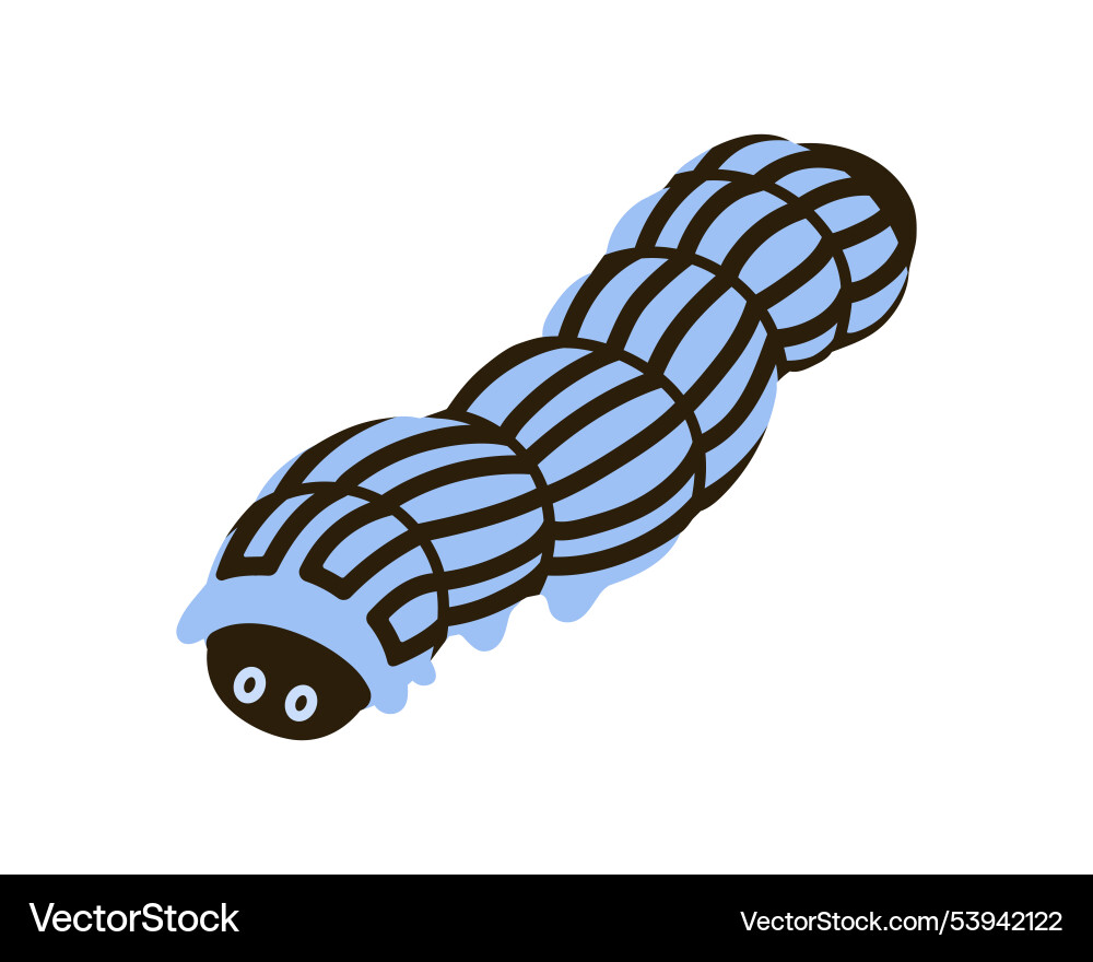 Fat caterpillar crawling thick butterfly larva Fat caterpillar crawling thick butterfly larva vector image