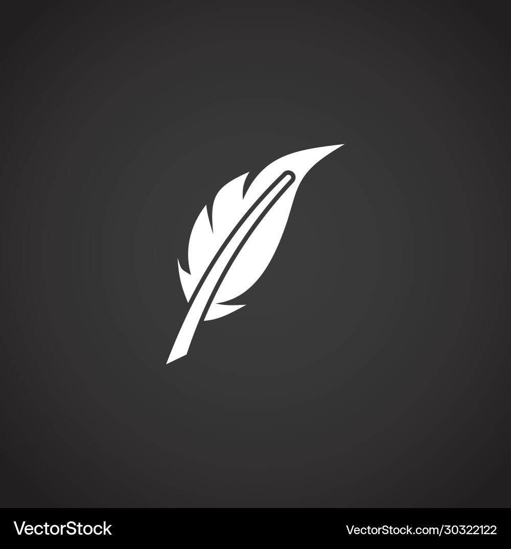 Feather icon on background for graphic and web Feather icon on background for graphic and web vector image