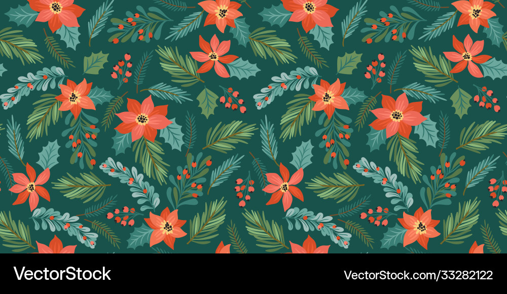 Festive Christmas Pattern vector image