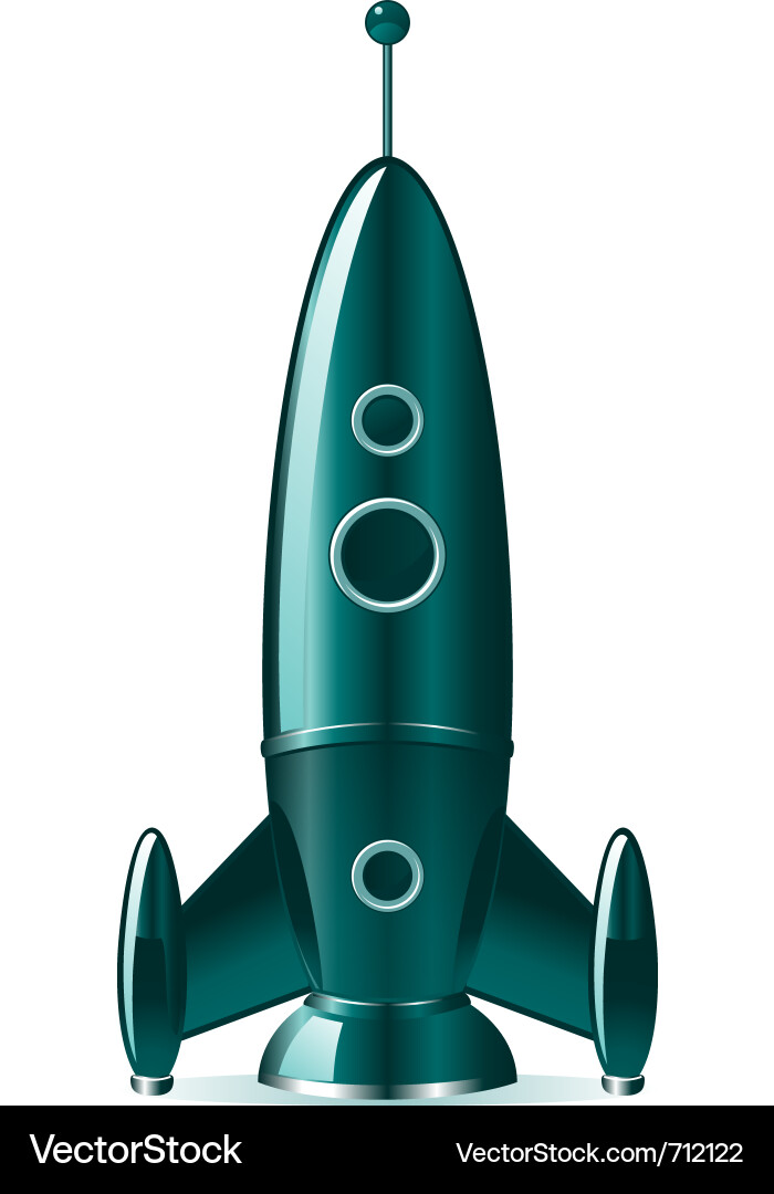 Futuristic Spaceship in Space Vector Image