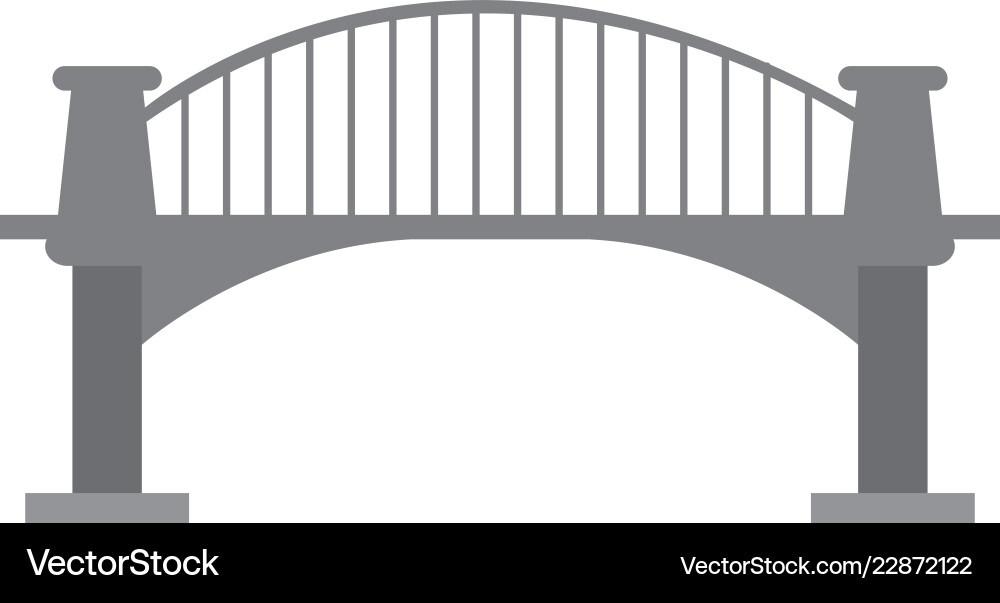Isolated bridge structure Vector Image