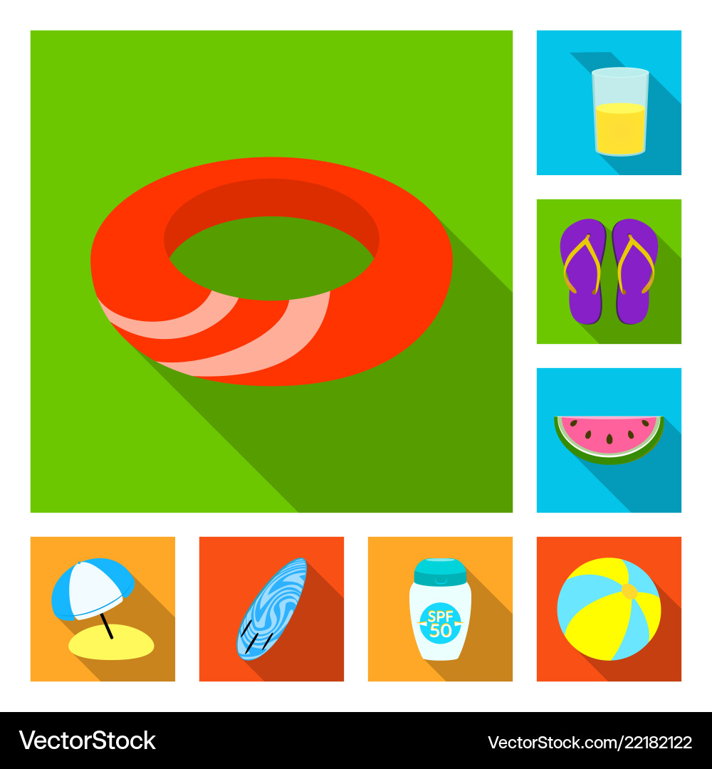 Isolated object of equipment and swimming icon Vector Image