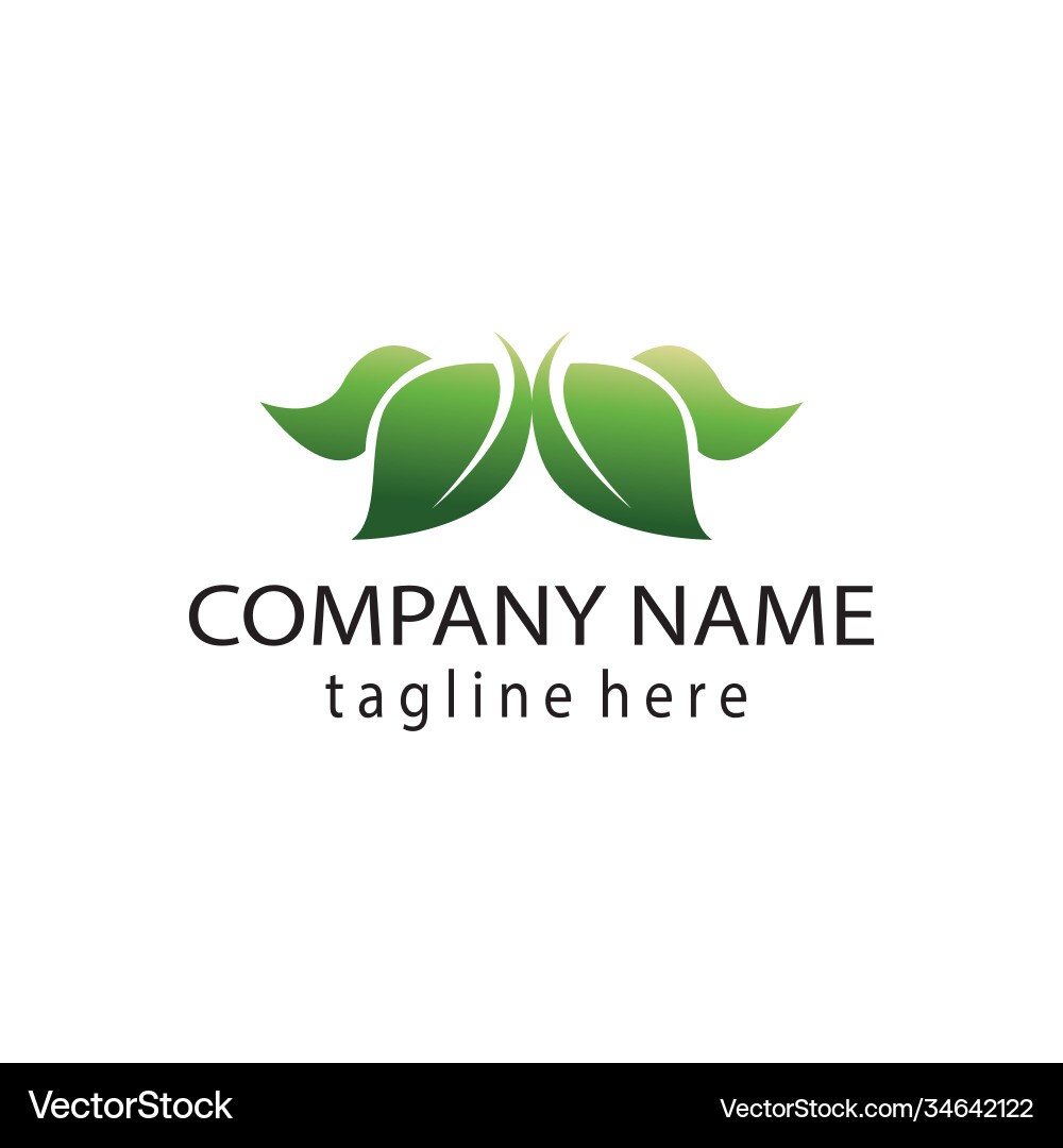 Leaf logo initials w color design Leaf logo initials w color design Vector Image
