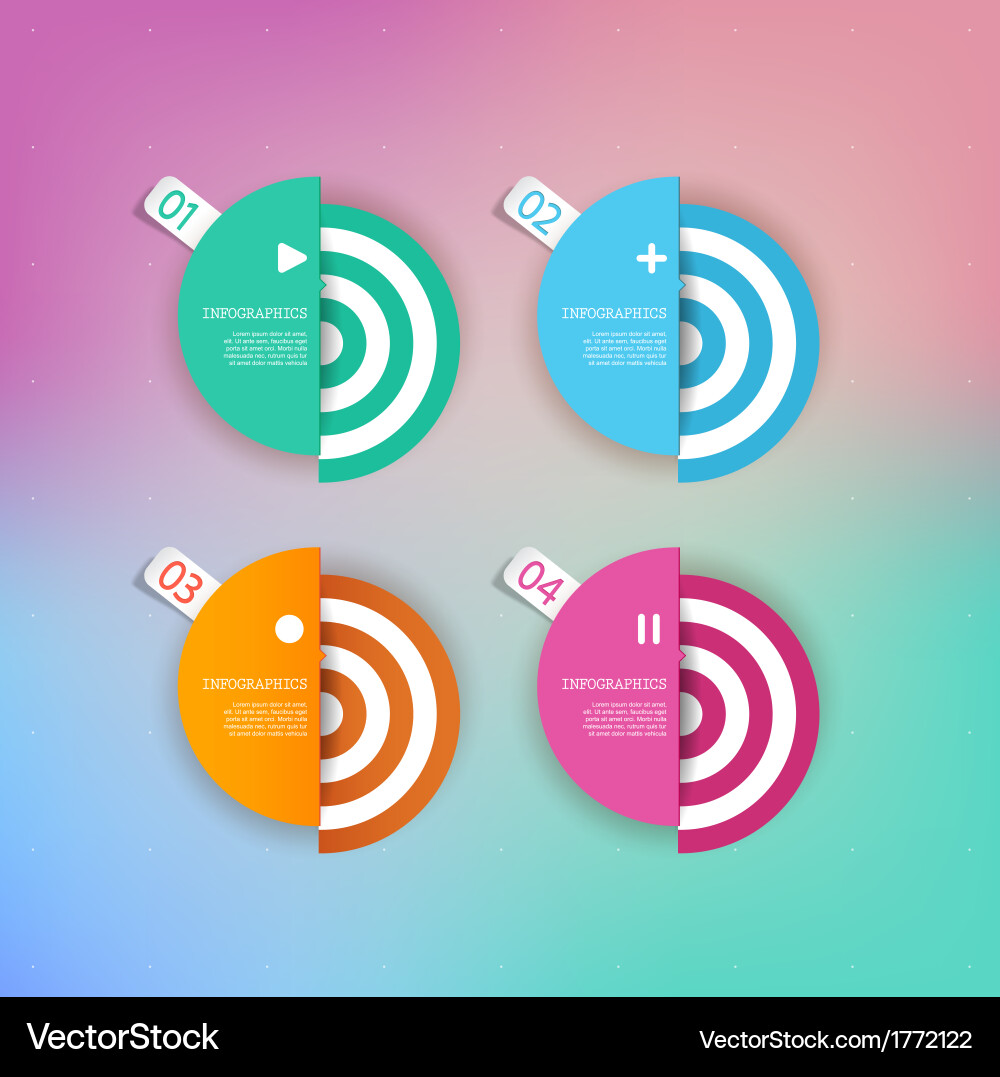 Set abstract circles background with place Vector Image