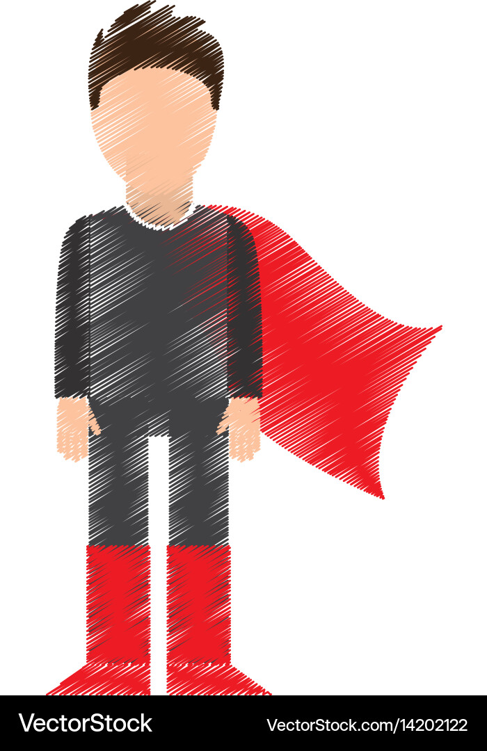 Super hero with layer Vector Image