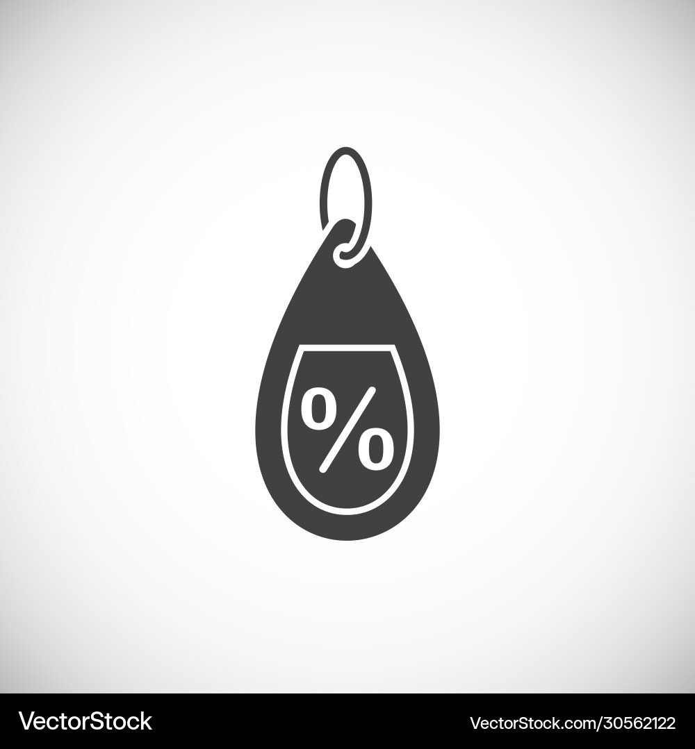 Tag related icon on background for graphic and web vector image