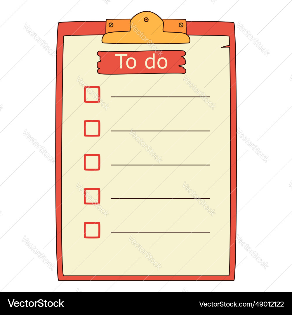 To-do checklist on tablet square checkbox To-do checklist on tablet square checkbox vector image