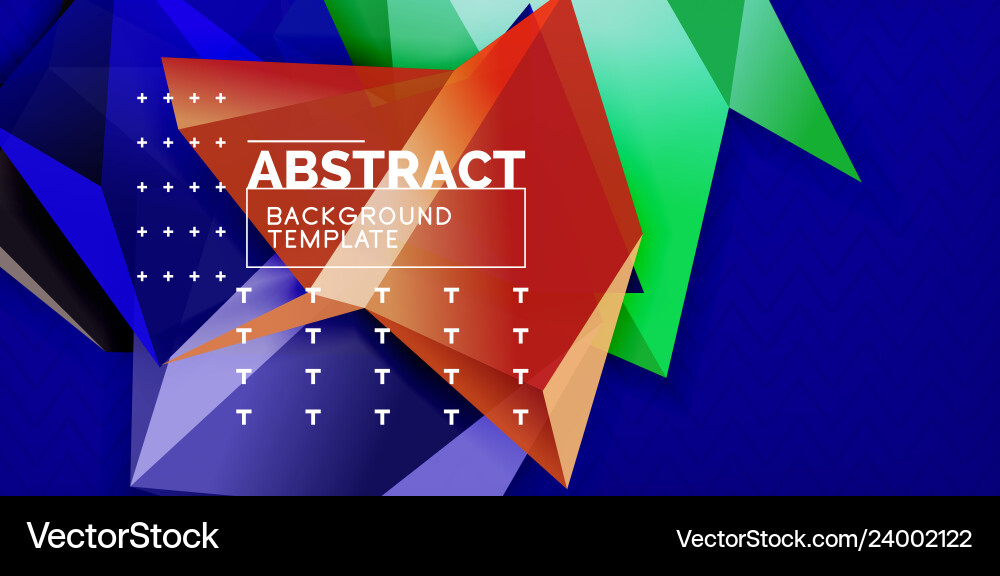 Triangular low poly background design vector image