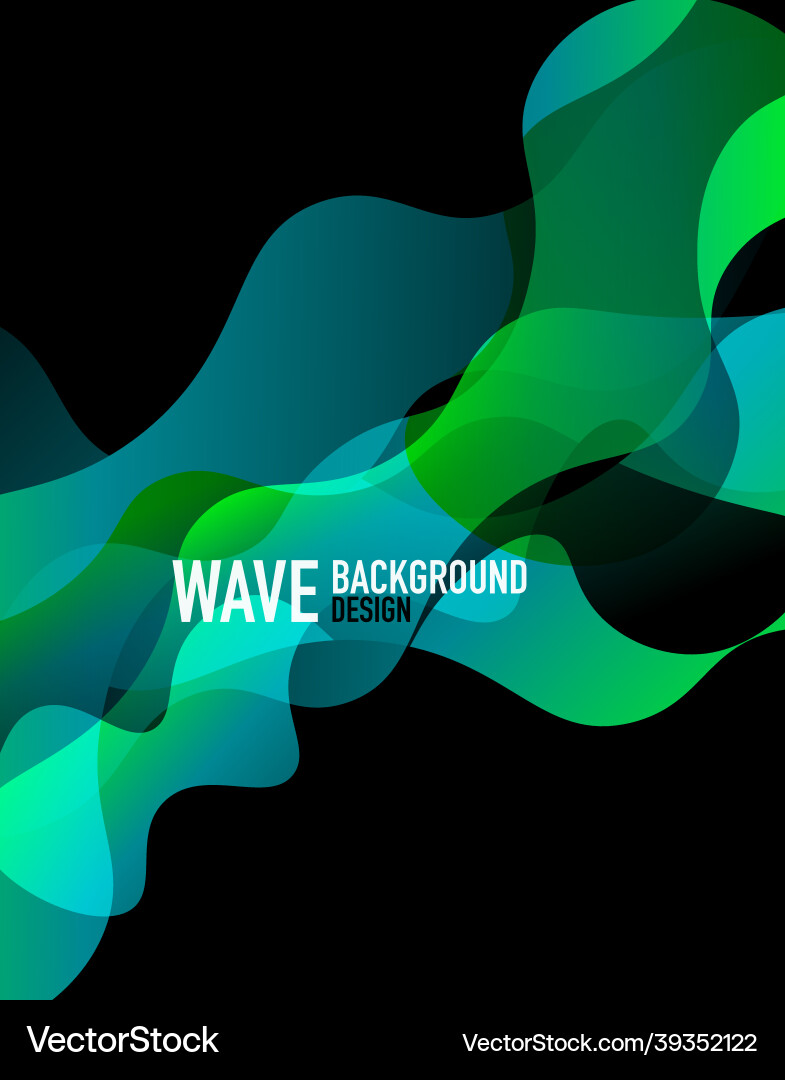 Vertical fluid gradient wave abstract background Vector Image