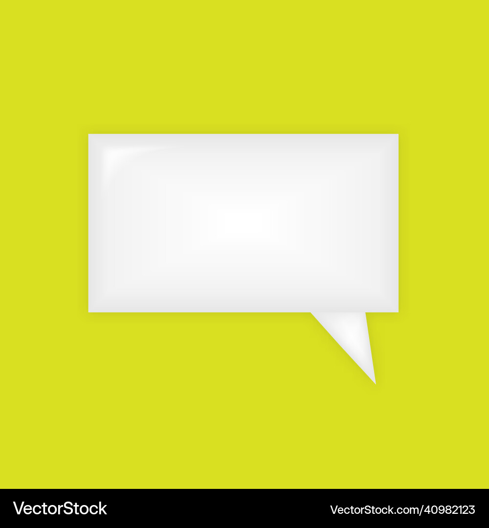 3d abstract speech bubble icons char message vector image