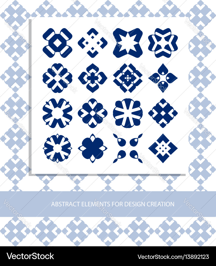 Abstract elements for design ideas basic form vector image