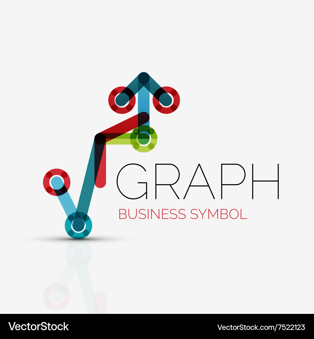 Abstract logo idea linear chart or graph Vector Image