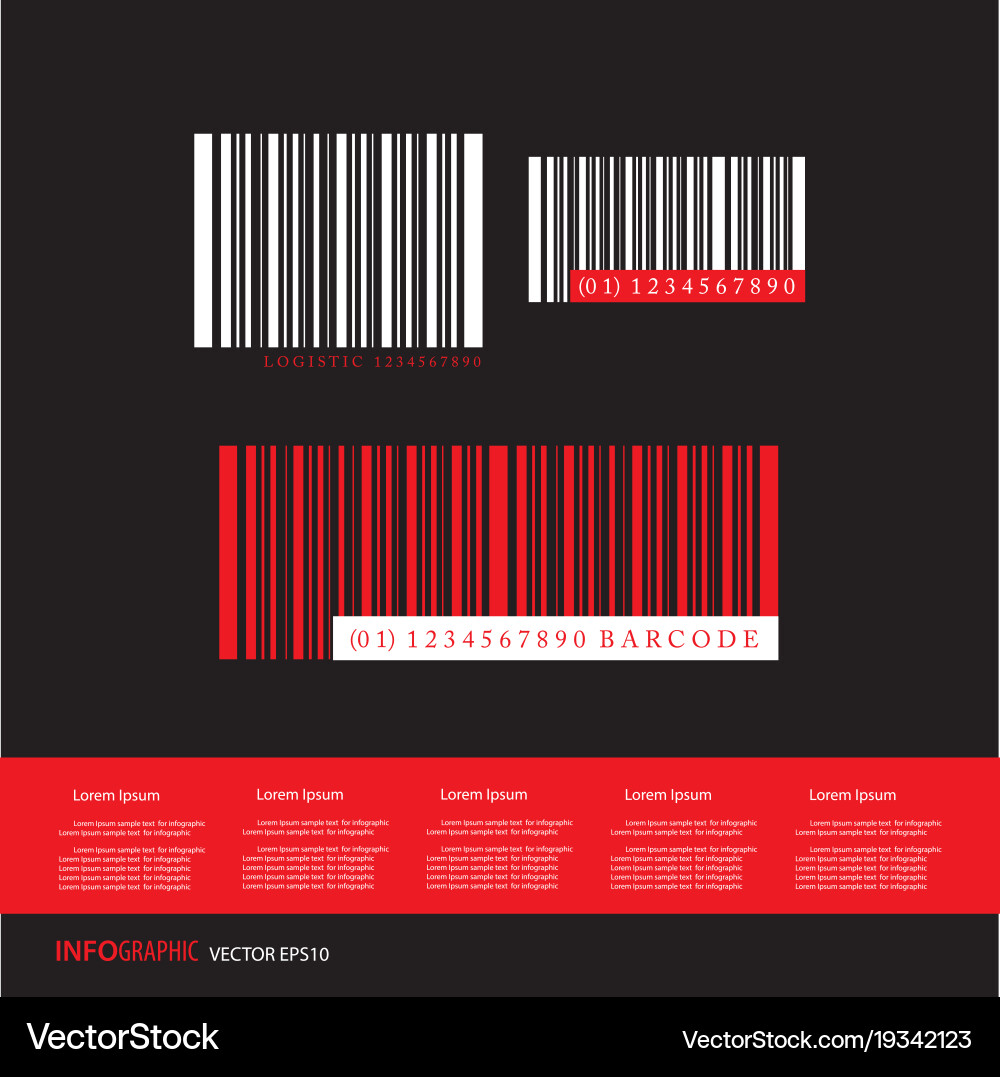 Barcodes numbers scanning price Vector Image