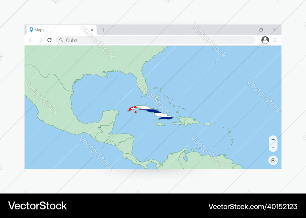 Browser-Fenster mit der Karte der Brutsuche vektorbild
