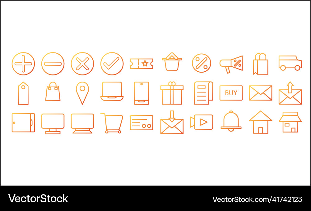 Design ecommerce gradient style icon Vector Image