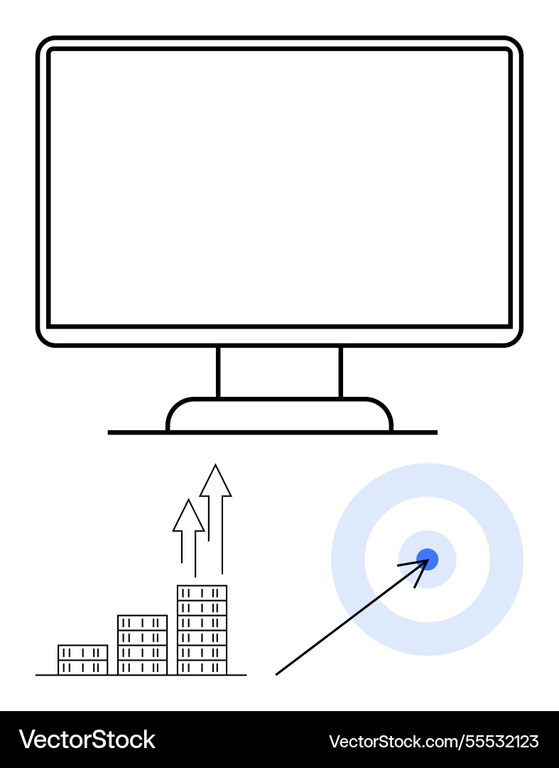 Digital growth and precision targeting with graphs Digital growth and precision targeting with graphs vector image