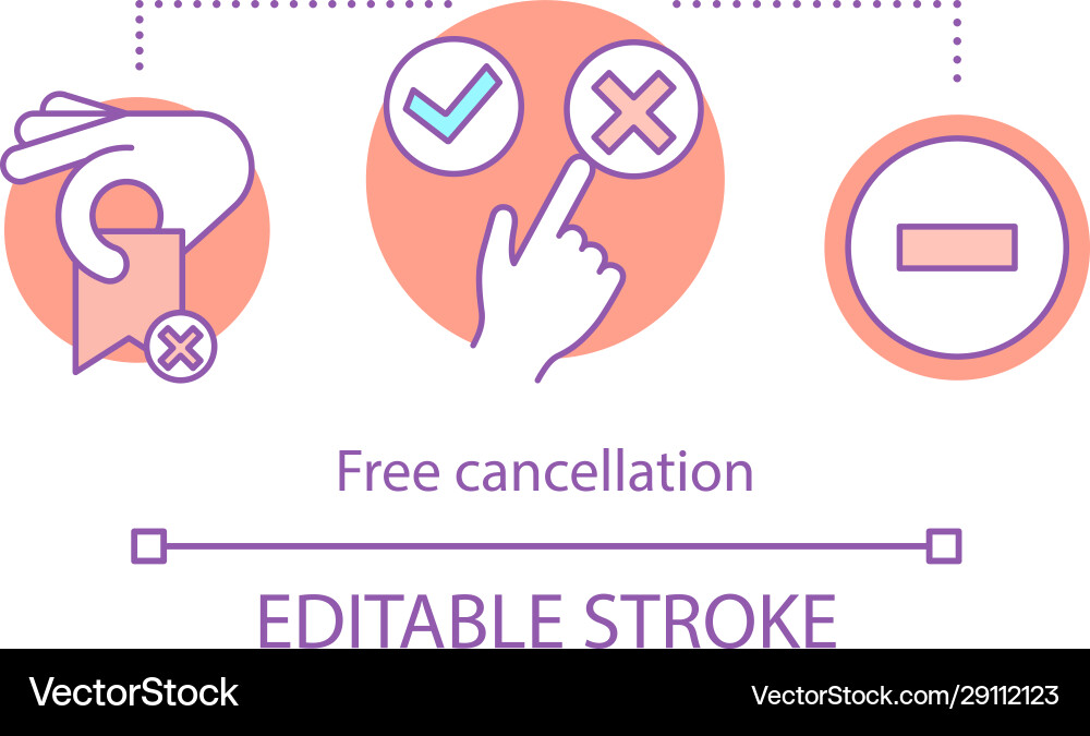 Free cancellation concept icon Free cancellation concept icon vector image