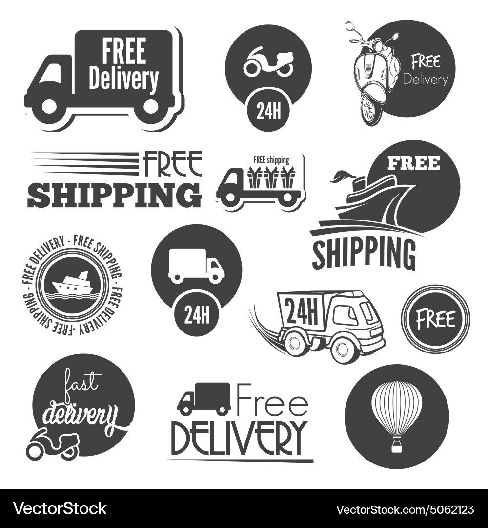 Free shipping2 resize vector image