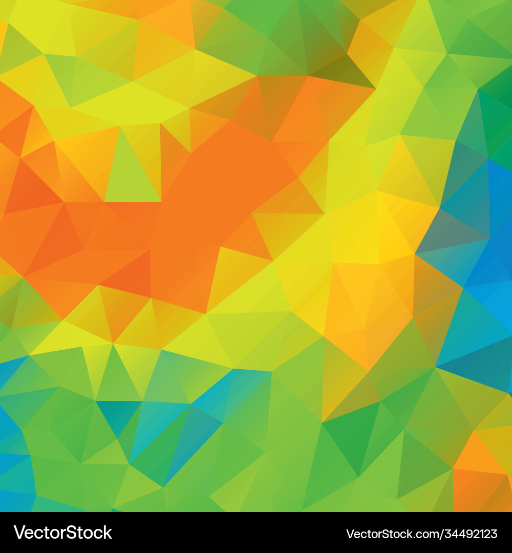 Geometric mosaic background with triangular Vector Image