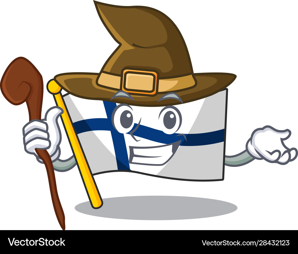 Happy halloween witch flag finland cartoon – Royalty-Free Vector |  VectorStock, image size:1000x851