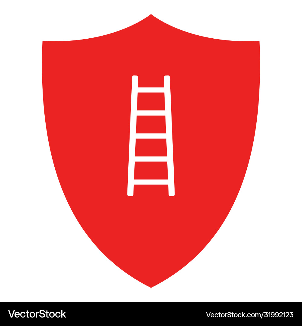 Ladder and shield Vector Image