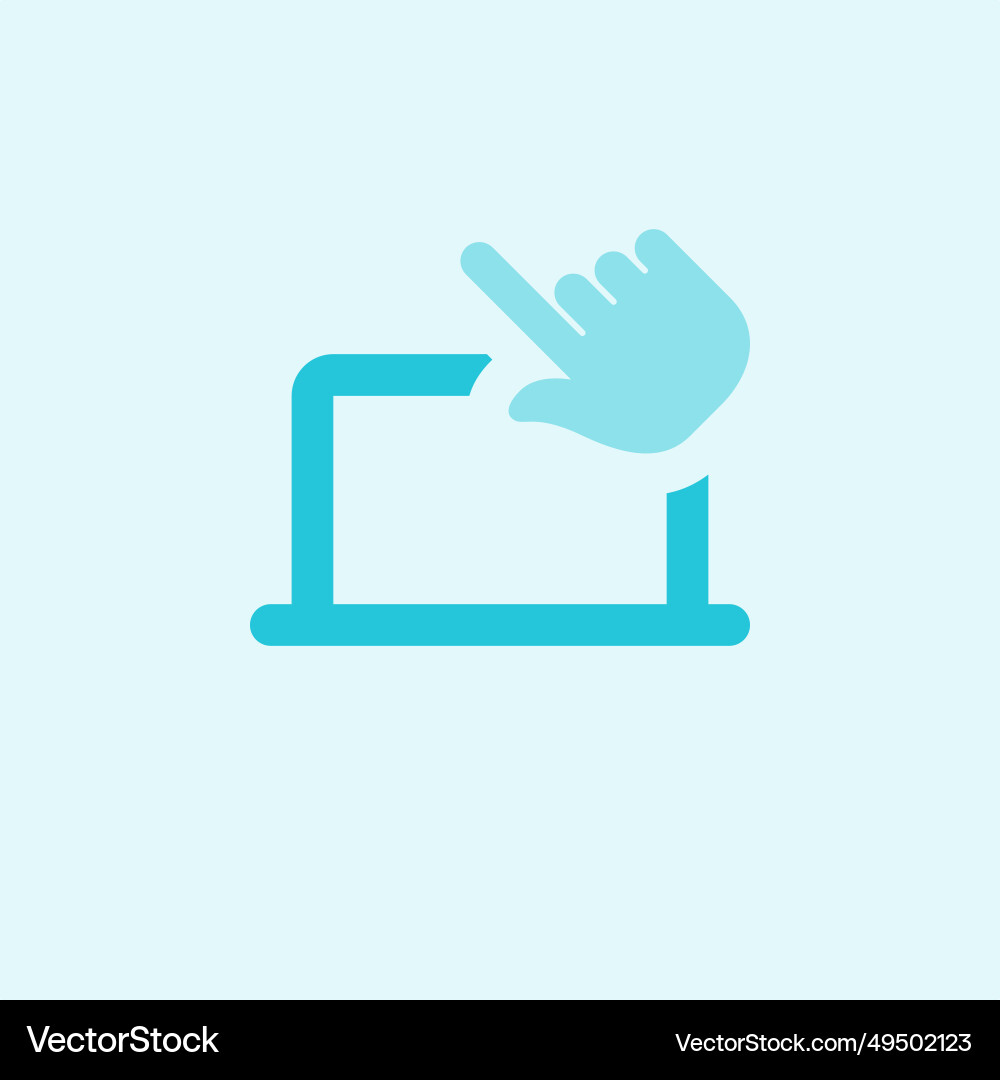 Laptops with touch screen interfaces vector image