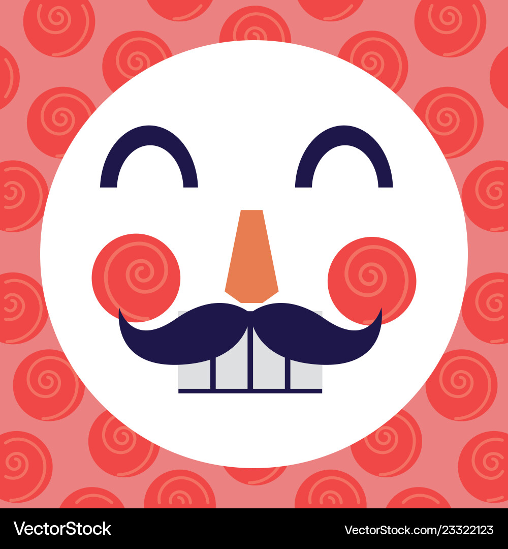 Nutcracker face design Nutcracker face design vector image