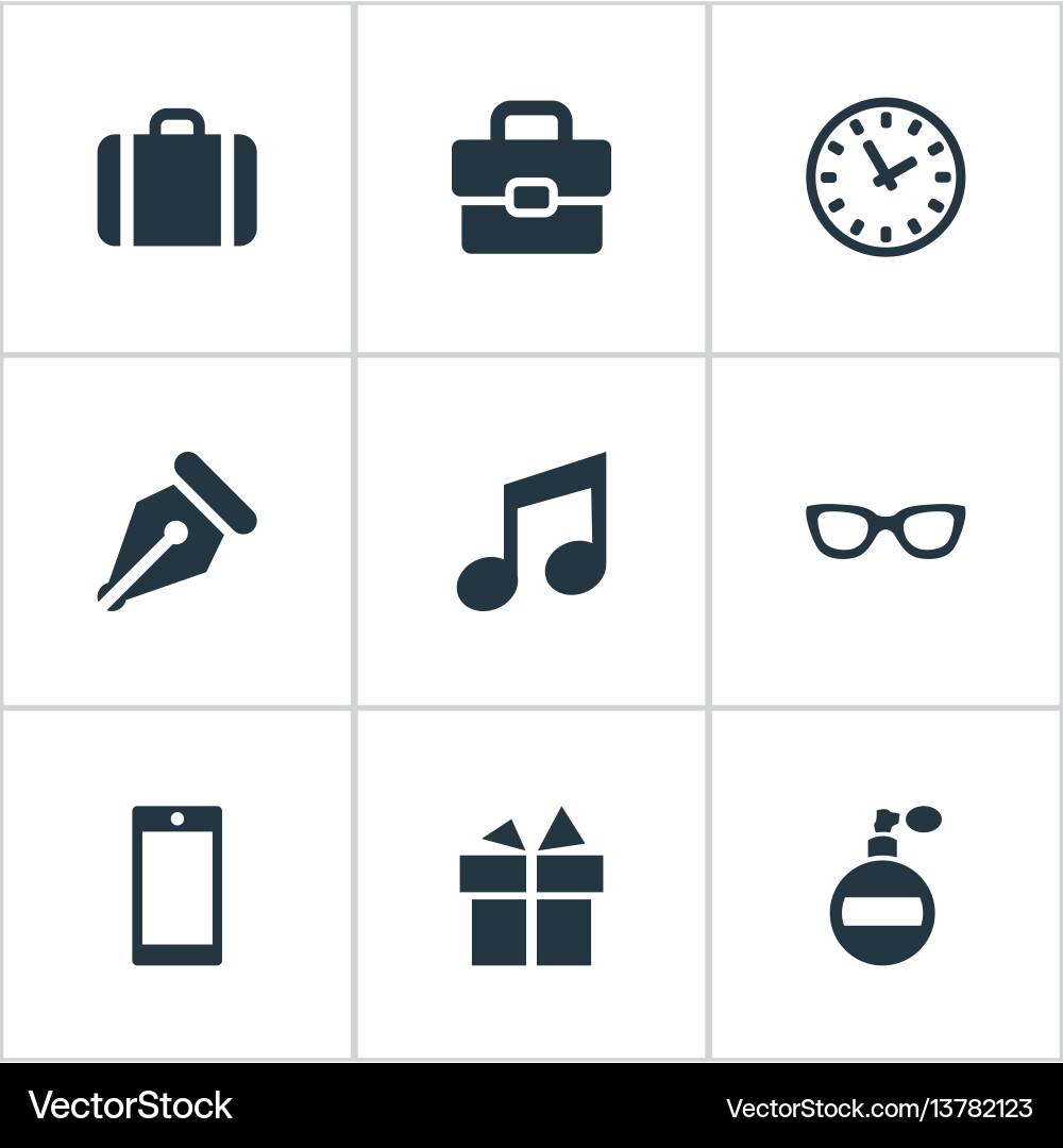 Set of simple icons element Set of simple icons element vector image