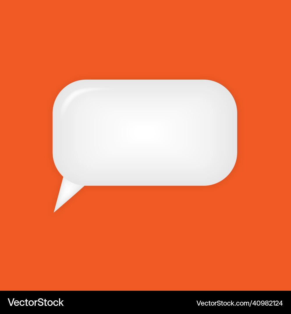 3d abstract speech bubble icons char message vector image