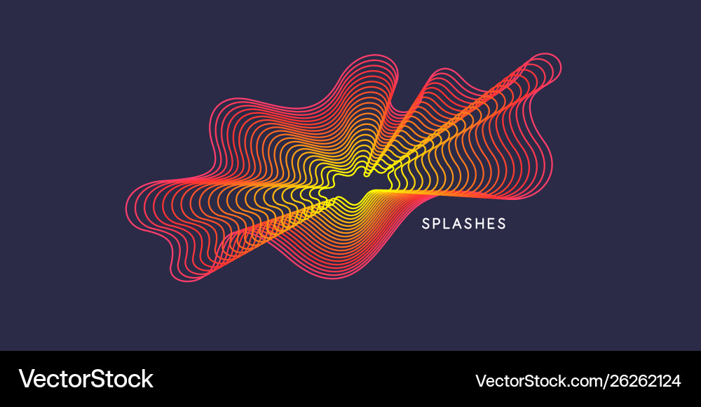 Abstract background with dynamic waves vector image